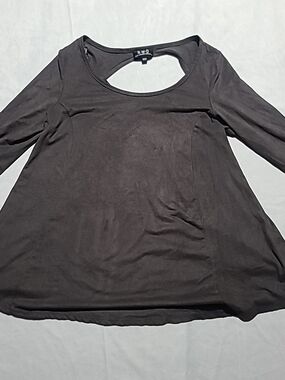New Woman Design NWD Half Sleeve Blouse Gray Size Medium